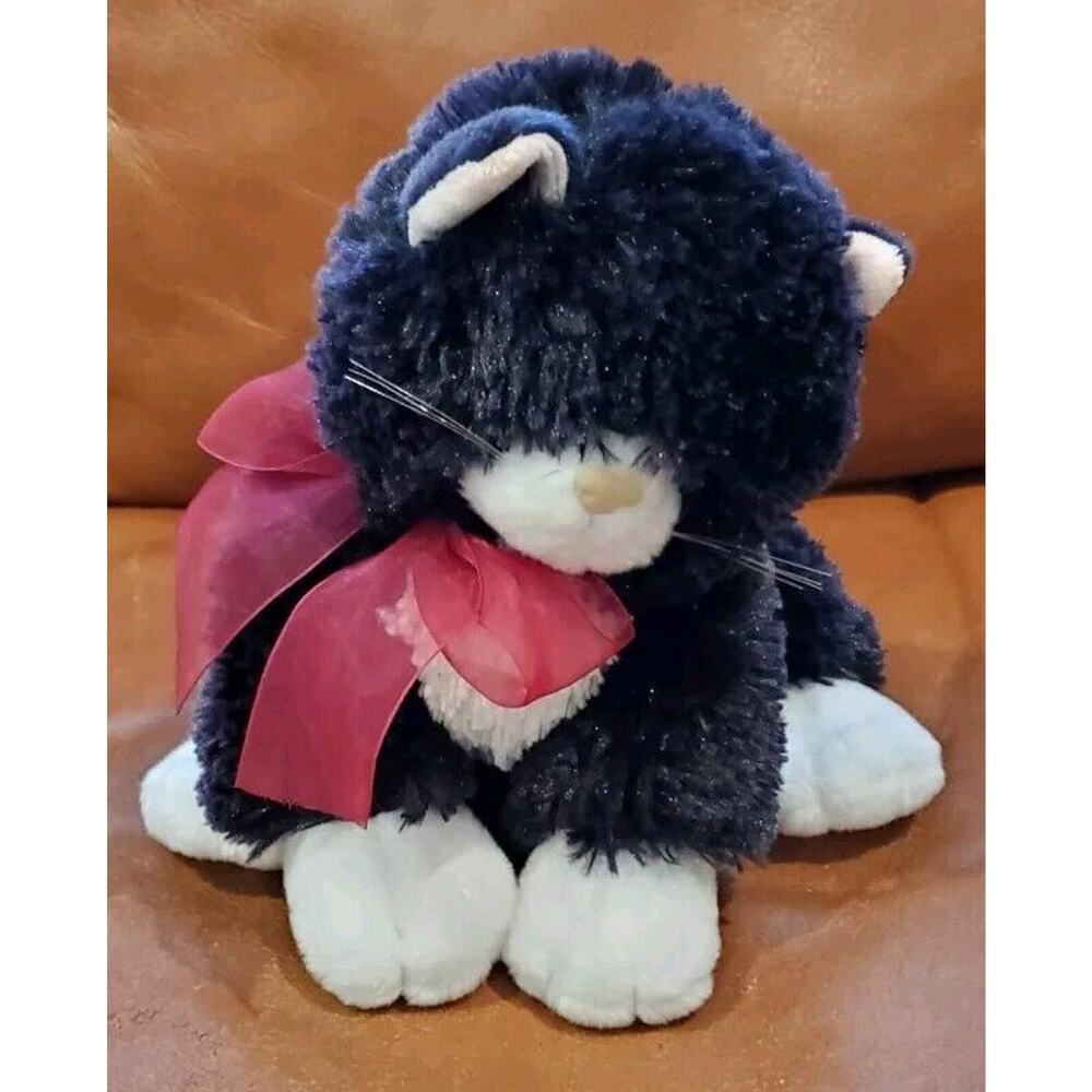 10" TY Classic Lexie Kitty Cat Plush Black White Tuxedo 2005 Stuffed Animal